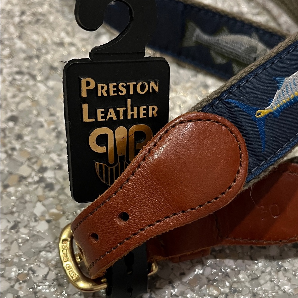 Boys Preston Leather Products  fish  belt